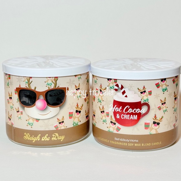 HOT COCOA & CREAM 3 Wick Candle - Picture 1 of 4